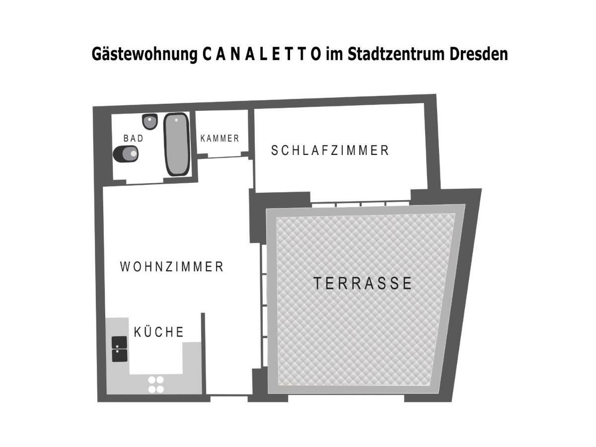 Fewo Canaletto Im Stadtzentrum Dresden Exteriör bild